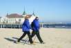 Nordic Walking vor der Ahlbecker Seebrücke auf Usedom (© www.usedom.de )
