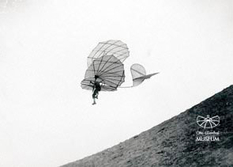 Flug im Jahre 1895 (Foto: Archiv Otto-Lilienthal-Museum)