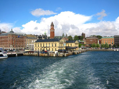 Hafen von helsingborg am Öresund in Schweden