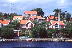 Blick auf die Schären von Karlskrona in Schweden