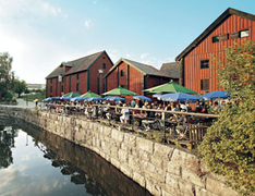 Hafen von Nyköping an der Ostseeküste in Schweden