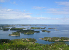 Blick auf die Schären von Gryts bei valdemarsvik an der schwedischen Ostseeküste