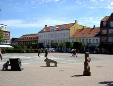 Marktplatz in Slagelse Seeland Dänemark Ostsee