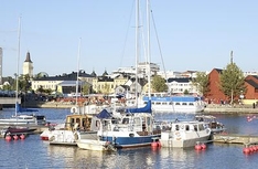 Marina in Oulu an der Ostsee in Finnland