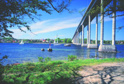 Sundbrücke in Svendborg, Insel Fünen, Dänemark