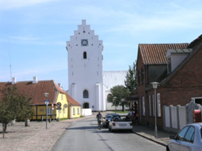 Kirche in Sæby am Kattegat an der Ostsee