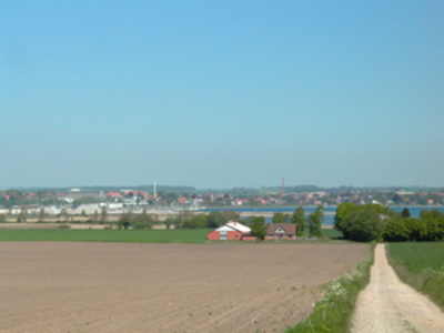 Blick auf Horsens in Ostjütland Dänemark