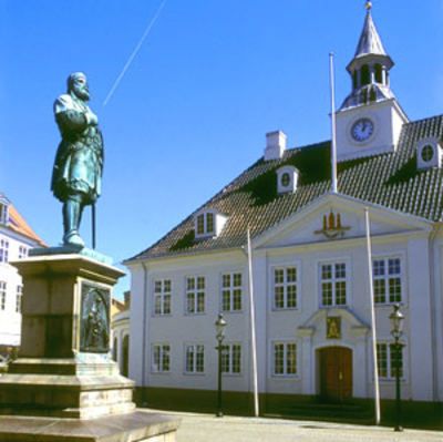 Rathaus in Randers, Ostjütland, Dänemark
