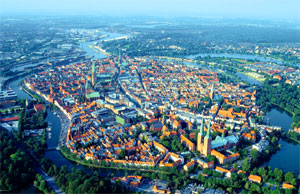 Die Altstadt der Hansestadt Lübeck gehört zum UNESCO Welterbe