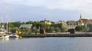 Blick auf Oskarshamn in Schweden an der Ostsee