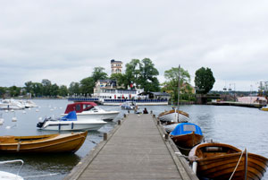 Hafen von Västervik in Schweden an der Ostsee