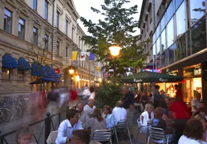 Innenstadt von Kristianstad in Schweden nahe der Ostsee