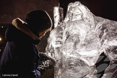 Eisskulpturenfestival in Jelgava
