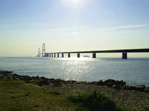 Brücke über den Großen Belt bei Korsör in Dänemark