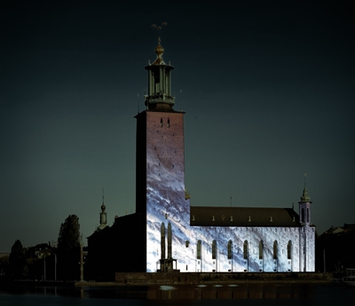 Nobelfest mit Lichtinstallationen