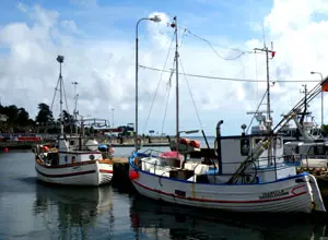 Hafen von Grisslehamn an der Ostsee in Schweden