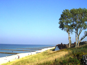 Postkartenblick in Ahrenshoop auf der Halbinsel Fischland-Darß-Zingst